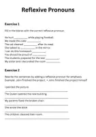 Vorschau - Arbeitsblätter - Reflexive Pronoun Worksheet - Deckblatt