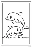 Vorschau - Mal- und Bastelvorlagen - Delfinklasse Ausmalbilder - Klassentier Delfin - Seite 3