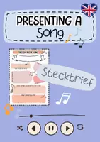 Vorschau - Arbeitsblätter - Presenting a song - Steckbrief (Englisch) - Deckblatt