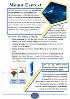 Vorschau - Arbeitsblätter - Der Mount Everest - Die Geschichte vom höchsten Punkt der Erde - Deckblatt