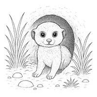 Vorschau - Mal- und Bastelvorlagen - Erdmännchen Ausmalbilder (50 realistische Malvorlagen) inkl. Stundenentwurf (PDF) - Seite 3