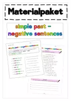 Vorschau - Arbeitsblätter - Materialpaket - simple past didn't (negative sentences) - Deckblatt