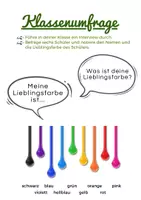 Voorbeeld - Duits: Klassenumfrage "Was ist deine Lieblingsfarbe?" - Voorblad