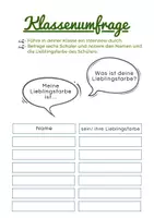 Voorbeeld - Duits: Klassenumfrage "Was ist deine Lieblingsfarbe?" - Pagina 1