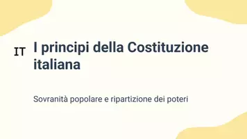 anteprima - Presentazioni / Lavagne - I principi della Costituzione italiana - Presentazione - Pagina 1