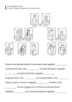 Voorbeeld - Frans: La famille - fiche de travail - Voorblad