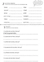 Voorbeeld - Frans: La famille - fiche de travail - Pagina 1