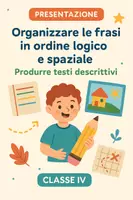 anteprima - Presentazioni / Lavagne - Organizzare le frasi in ordine logico e spaziale - Pagina di copertina