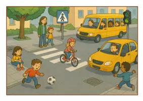 Vorschau - Anderer Materialtyp - Verkehr 5 Situationsbilder (Verhalten im Straßenverkehr) - Seite 2