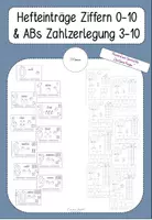 Vorschau - Arbeitsblätter - Hefteinträge Ziffern und Zahlzerlegung - Seite 1