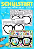 Vorschau - Arbeitsblätter - Sonnenbrillen Rückblick auf die Sommerferien - Steckbrief zum Ausmalen & Ausfüllen zum Schulstart - Deckblatt