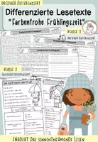 Vorschau - Arbeitsblätter - Differenzierte Lesetexte - "Farbenfroher Frühling" I Kl. 2 - 3 - Deckblatt