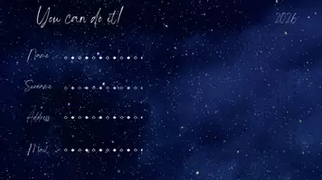 anteprima - Compiti in classe/Test - MAKE A WISH Weekly Calendar 2026 - Pagina 1
