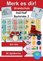 Vorschau - Spiele - Merk es dir Buchstabe I (Bild-Bild) - DaZ/DaF, Deutsch (Klasse 1 bis 4) - Deckblatt