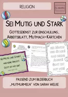 Vorschau - Anderer Materialtyp - Religion: Gottesdienst zur Einschulung "Sei mutig und stark / Mutmurmeln" - Deckblatt