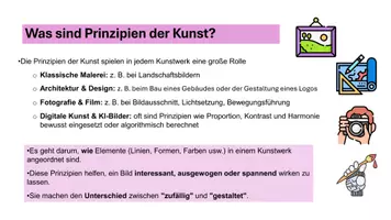 Vorschau - Präsentationen/Tafelbilder - Die 7 Prinzipien der Kunst – Infopräsentation mit Beispielen aus der Kunstgeschichte - Seite 2