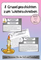 Vorschau - Arbeitsblätter - Gruselgeschichten weiterschreiben - Deckblatt