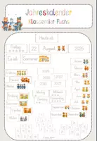 Vorschau - Poster - Jahreskalender Klassentier Fuchs - Deckblatt