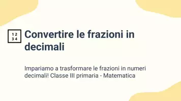 anteprima - Presentazioni / Lavagne - Eseguire la divisione per ottenere il valore decimale - Pagina 1