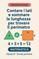 anteprima - Presentazioni / Lavagne - Contare i lati e sommare le lunghezze per trovare il perimetro - Pagina di copertina