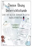 Vorschau - Stundenentwürfe - Saure und basische Lösungen im Alltag als Nachrichtenbeitrag | Chemie Übung 10 | fertige Unterrichtsstunde | sofort einsetzbar - Deckblatt