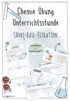 Vorschau - Stundenentwürfe - Titration (Säure Base) | Chemie Übung 10 | fertige Unterrichtsstunde | sofort einsetzbar - Deckblatt