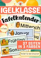 Vorschau - Präsentationen/Tafelbilder - Igelklasse - Tafelkalender - Deckblatt