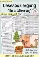 Vorschau - Unterrichtsreihen - Lesespaziergang - "Herbststimmung" I Kl. 1-2 - Deckblatt