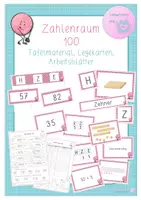Vorschau - Arbeitsblätter - Einführung Zahlenraum 100 - Tafelmaterial, Legekarten, Arbeitsblätter - Deckblatt