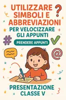 anteprima - Presentazioni / Lavagne - Utilizzare simboli e abbreviazioni per velocizzare gli appunti - Pagina di copertina