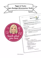 Vorschau - Arbeitsblätter - Tipps und Tricks zur Analyse literarischer Texte - Deckblatt