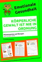 Vorschau - Arbeitsblätter - Körperliche Gewalt ist nie in Ordnung - Wissenswertes und Aufgaben - Deckblatt