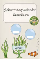 Vorschau - Poster - Ozeanklasse: Geburtstagskalender (Kl.1-4) - Deckblatt