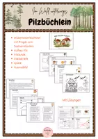 Vorschau - Arbeitsblätter - Pilze im Wald: Mini-Pilzbuch - Deckblatt