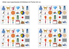 Vorschau - Mal- und Bastelvorlagen - Vokabelbilder Buchstabe J - Bilder zum ausschneiden (Klasse 1 und 2) - Seite 2