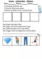 Vorschau - Arbeitsblätter - Buchstabe J Leserätsel - Lesen, schneiden, kleben - DaZ/DaF, Deutsch, Sachunterricht - Seite 2