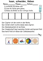 Vorschau - Arbeitsblätter - Buchstabe J Leserätsel - Lesen, schneiden, kleben - DaZ/DaF, Deutsch, Sachunterricht - Seite 3