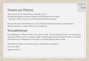 Vorschau - Stationenlernen - Labyrinthe, 40 Karteikarten, 4-fach differenziert, inklusive Lösungen - Seite 1
