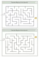 Vorschau - Stationenlernen - Labyrinthe, 40 Karteikarten, 4-fach differenziert, inklusive Lösungen - Seite 2