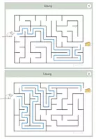 Vorschau - Stationenlernen - Labyrinthe, 40 Karteikarten, 4-fach differenziert, inklusive Lösungen - Seite 3