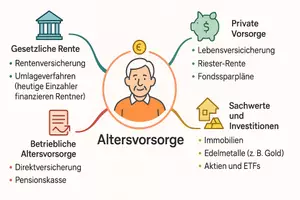 Vorschau - Arbeitsblätter - Arbeitsblätter zum Thema "Altersvorsorge" + Lösung & MP3 + Mindmap - Seite 1