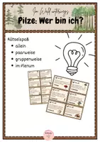 Vorschau - Spiele - Pilze im Wald: Wer bin ich? Rätselspaß - Deckblatt