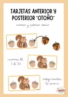 Vista previa - Tarjetas / Manipulativos - TARJETAS ANTERIOR Y POSTERIOR "OTOÑO" - Portada