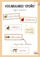 Vista previa - Refuerzo / NEE / Materiales de apoyo - TARJETAS VOCABULARIO OTOÑO - Portada