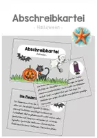 Vorschau - Aufgabenkarten - Abschreibkartei_Halloween - Deckblatt