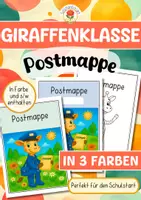 Vorschau - Poster - Giraffenklasse - Postmappe (Schulstart) - Deckblatt