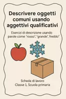 anteprima - Schede informative - Descrivere oggetti comuni usando aggettivi qualificativi - SL - Pagina di copertina