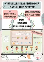 Vorschau - Fördermaterial/Inklusion - Interaktive Datum- und Wettertafel mit Stimmungsbarometer - Guten Morgen Tafelbild für die digitale Tafel - Seite 2