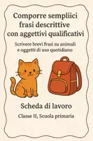 anteprima - Schede informative - Comporre semplici frasi descrittive con aggettivi qualificativi - SL - Pagina di copertina