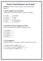 anteprima - Schede informative - Comporre semplici frasi descrittive con aggettivi qualificativi - SL - Pagina 1